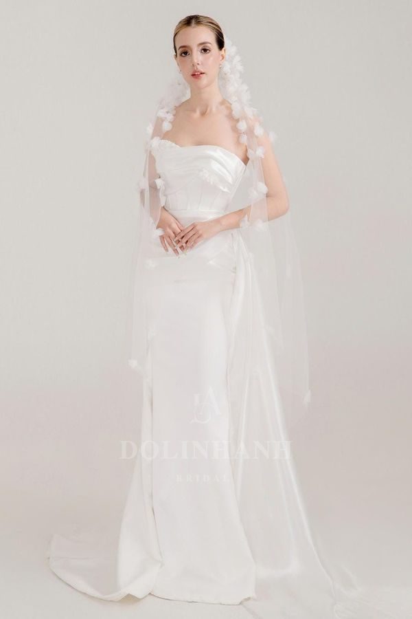 The Da Nang 3d flower veil wedding veil