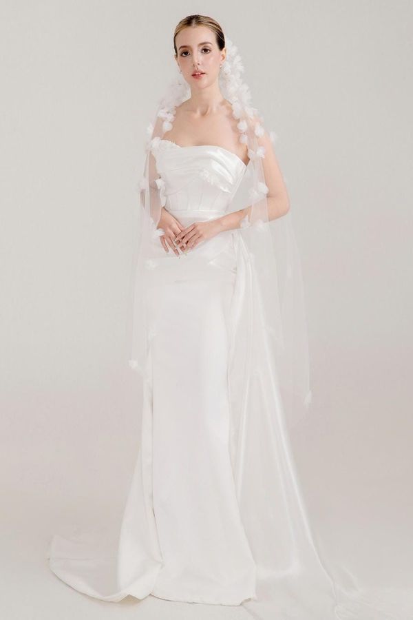 The Da Nang 3d flower veil wedding veil