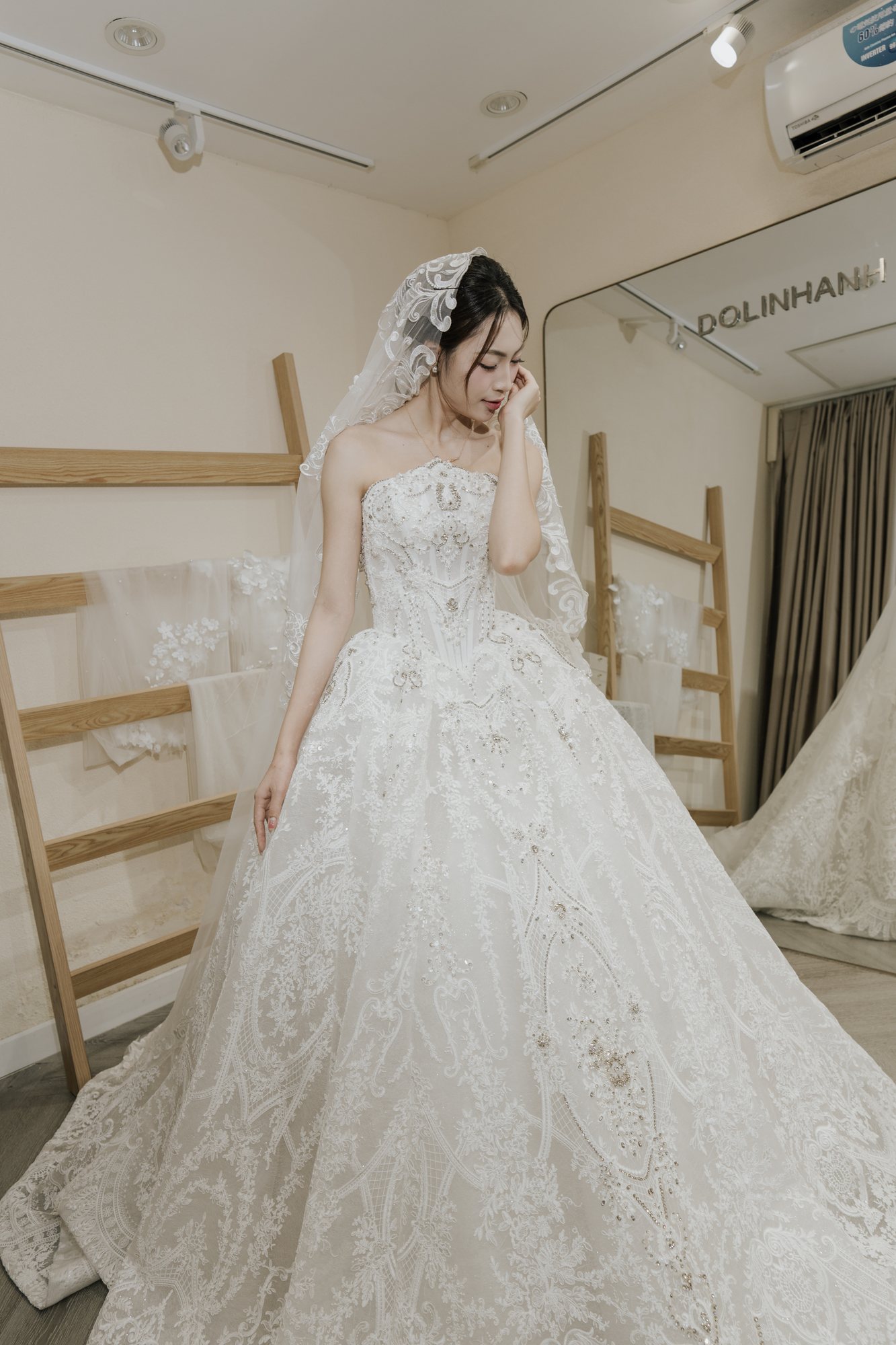 The Hue Lace Mantilla Cathedral Veil